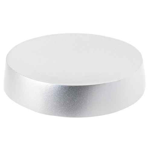Free Standing Silver Finish Round Soap Dish in Resin Gedy YU11-73