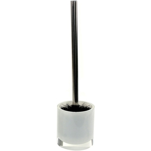 Toilet Brush Holder, White, Free Standing Steel, Resin Gedy YU33-02