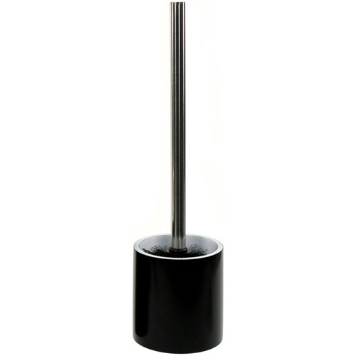 Toilet Brush Holder, Steel, Free Standing, Black, Round, Resin Gedy YU33-14