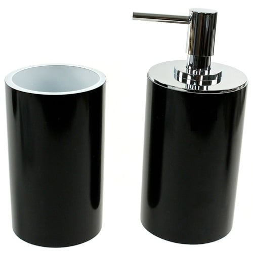 2 Piece Bathroom Accessory Set with Tall Soap Dispenser Gedy YU580