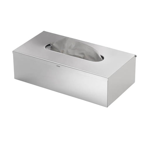 Rectanglular Stainless Steel Wall Tissue Box Holder Gedy 2308-38