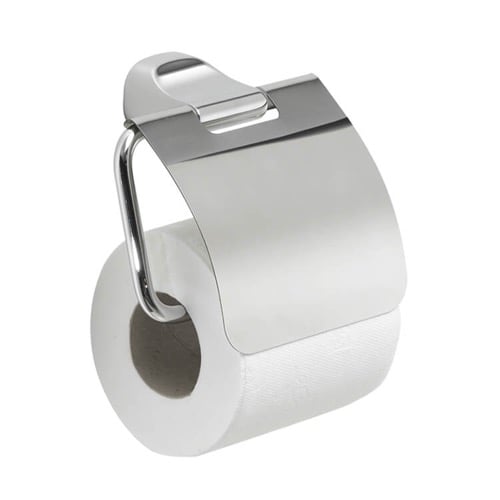 Toilet Paper Holder With Cover, Modern, Chrome Gedy ST25-13