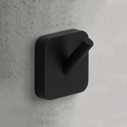 Bathroom Hook, Modern, Matte Black Gedy TO27-14