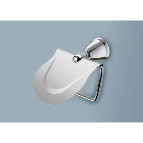 Polished Chrome Toilet Paper Holder with Cover Gedy LI25-13