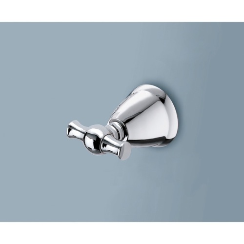 Double Robe Hook, Polished Chrome Gedy LI26-13