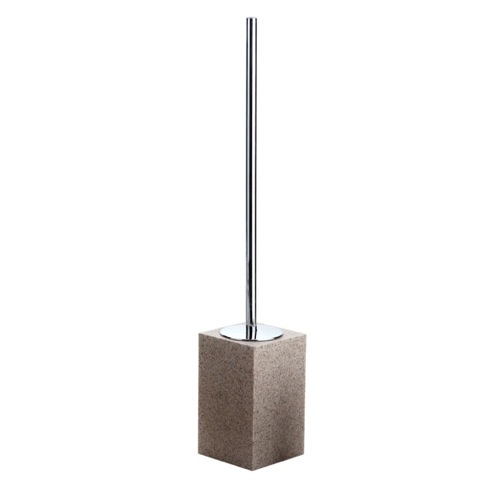 Toilet Brush Holder, Square, Floor Standing in Natural Sand Gedy OL33-03