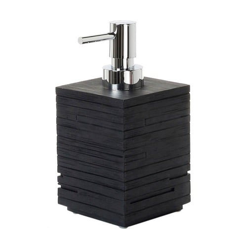 Soap Dispenser, Square, Black, Countertop