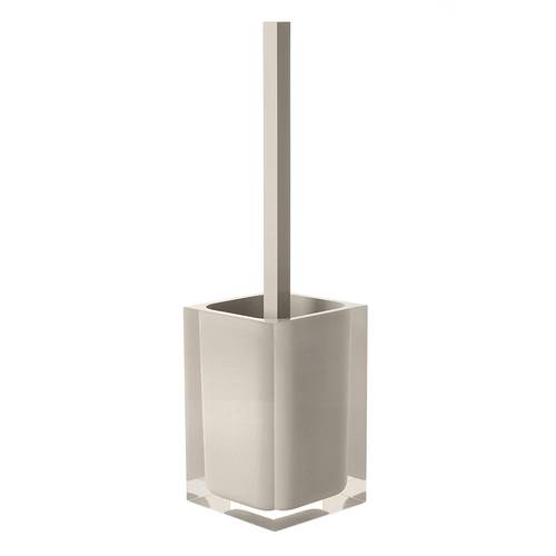 Toilet Brush Holder, Decorative, Square, Light Turtledove Gedy RA33-66