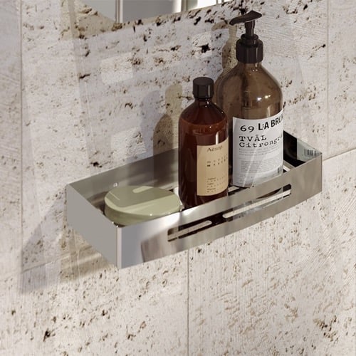 Wall Mounted Chrome Shower Basket Gedy 2417-13