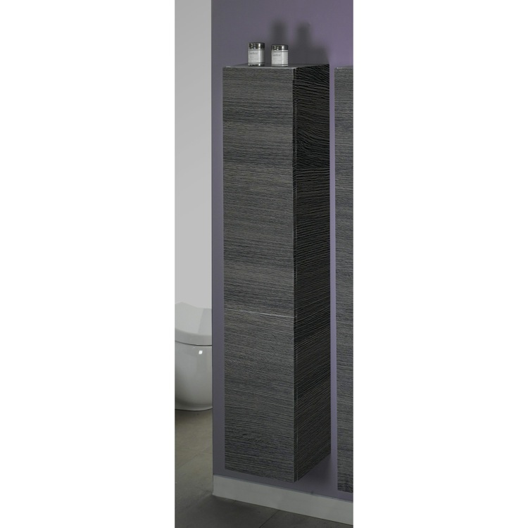 Grey Oak Tall Storage Cabinet Iotti TB03