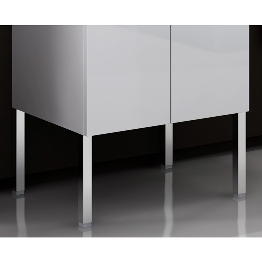 Kit of 4 Polished Chrome Vanity Cabinet Feet ACF A920