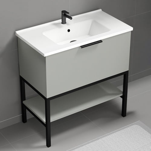 Free Standing Bathroom Vanity, 34 Inch Nameeks BODRUM11