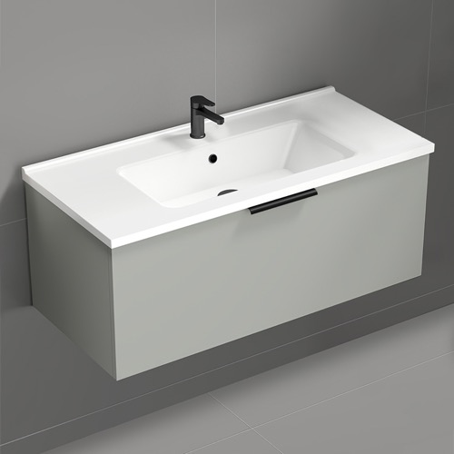 Wall Mounted Bathroom Vanity, Modern, 40 Inch Nameeks BODRUM24