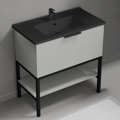 Free Standing Bathroom Vanity, 34 Inch Nameeks BODRUM72