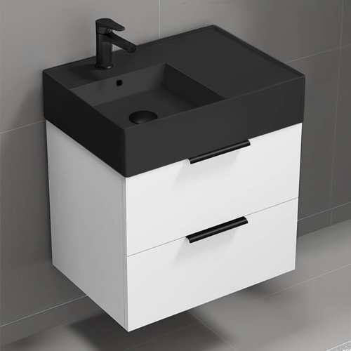 Floating Small Bathroom Vanity, Modern, 24 Inch Nameeks DERIN54