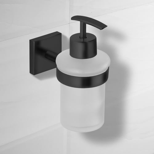 Soap Dispenser, Matte Black, Wall Mounted Soap Dispenser, Matte Black, Wall Mounted Nameeks NCB71