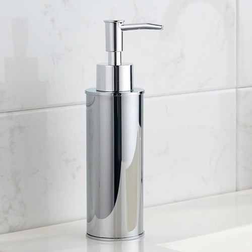 Soap Dispenser, Round, Modern, Chrome Nameeks NCB84