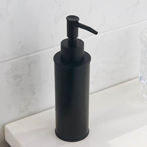 Soap Dispenser, Round, Modern, Matte Black Nameeks NCB85