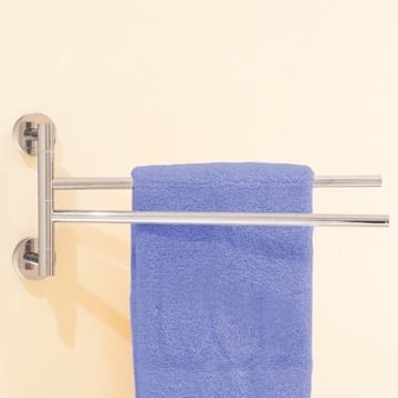 Double Swivel Towel Bar, 14 Inch