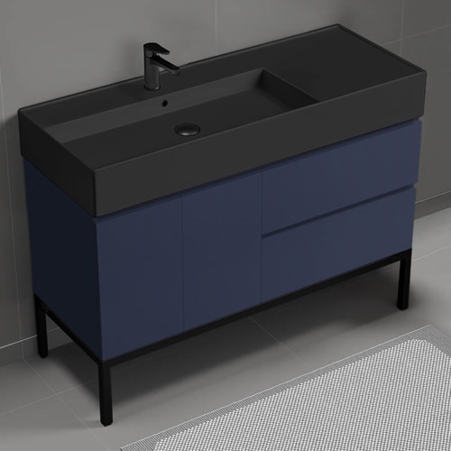 48 Inch Blue Free Standing Bathroom Vanity, Modern Nameeks BLOCK101