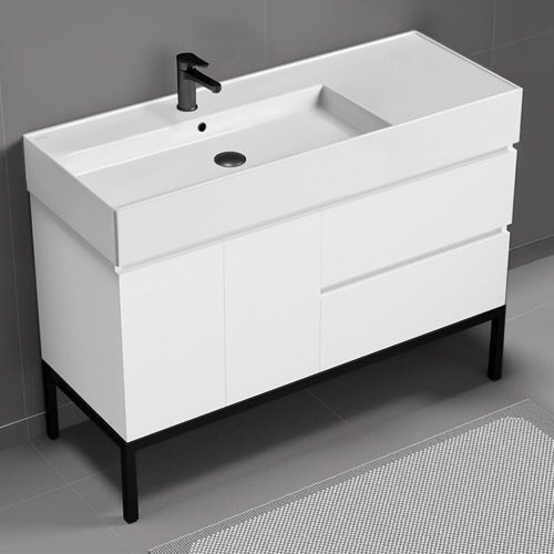 48 Inch Free Standing Bathroom Vanity, Modern Nameeks BLOCK84