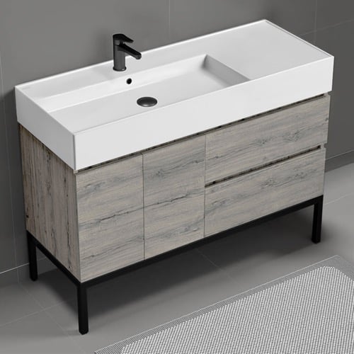 48 Inch Free Standing Bathroom Vanity, Modern Nameeks BLOCK86