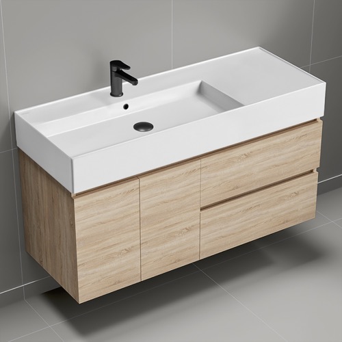 48 Inch Wall Mounted Bathroom Vanity, Modern Nameeks BLOCK87