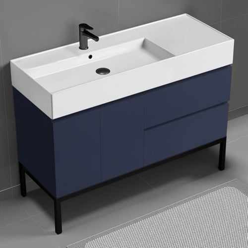 48 Inch Blue Free Standing Bathroom Vanity Nameeks BLOCK91