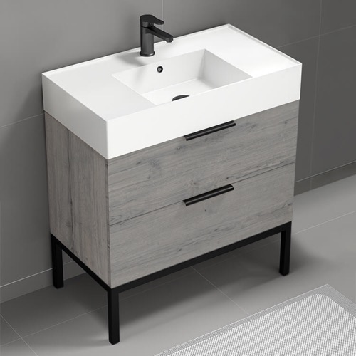 Modern Bathroom Vanity, 32 Inch, Free Standing Nameeks DERIN489