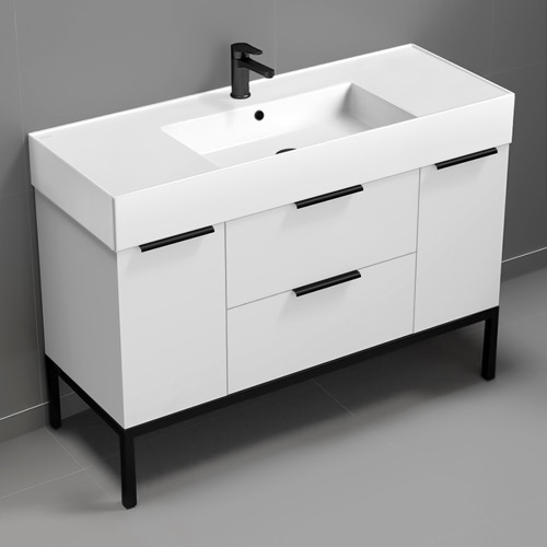 Modern Bathroom Vanity, 48 Inch, Free Standing Nameeks DERIN528