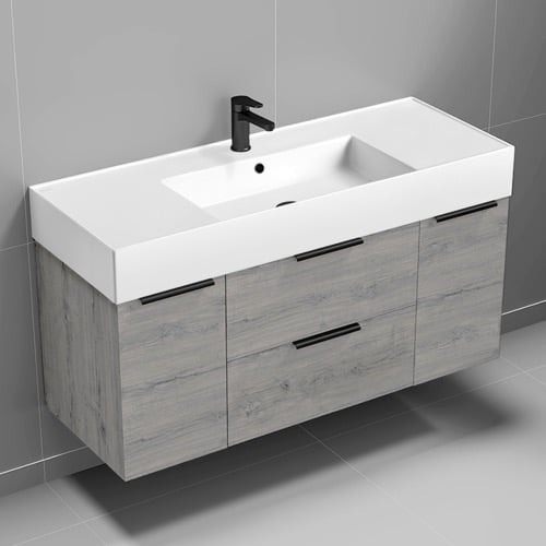 Floating Bathroom Vanity, Modern, 48 Inch Nameeks DERIN534