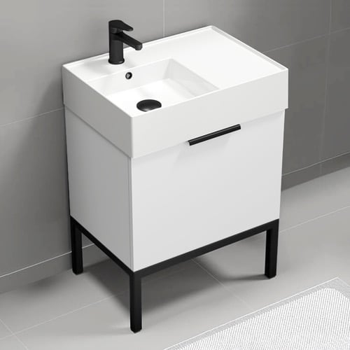 Modern Small Bathroom Vanity, 24 Inch, Free Standing Nameeks DERIN550