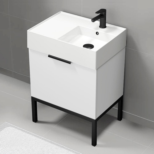 Modern Small Bathroom Vanity, 24 Inch, Free Standing Nameeks DERIN564