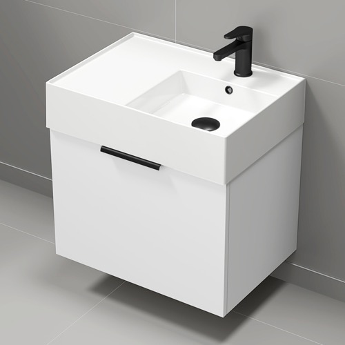 Floating Small Bathroom Vanity, Modern, 24 Inch Nameeks DERIN567