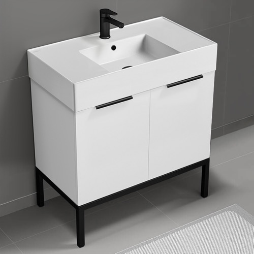 Modern Bathroom Vanity, 32 Inch, Free Standing Nameeks DERIN578