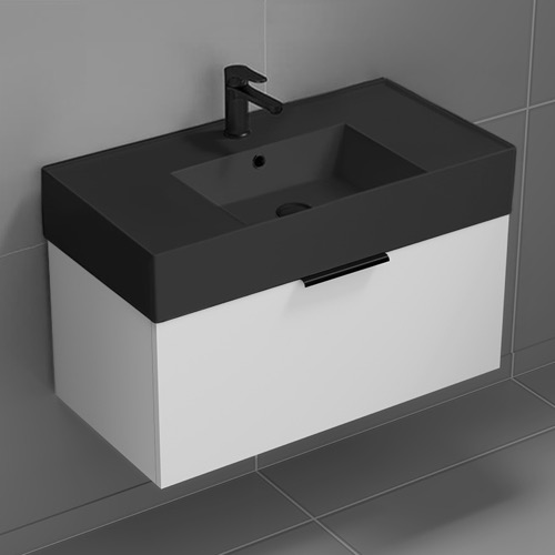Floating Bathroom Vanity, Modern, 32 Inch Nameeks DERIN644