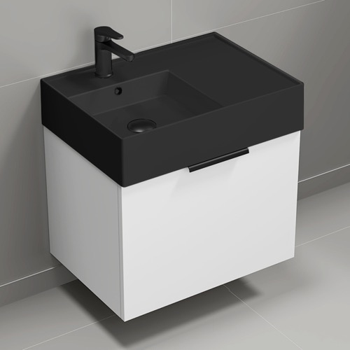 Floating Small Bathroom Vanity, Modern, 24 Inch Nameeks DERIN684