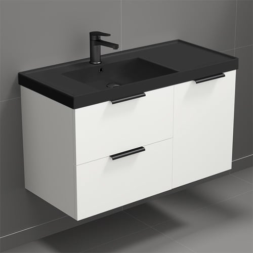Wall Mounted Bathroom Vanity, Modern, 36 Inch Nameeks LISBON17