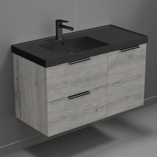 Wall Mounted Bathroom Vanity, Modern, 36 Inch Nameeks LISBON19