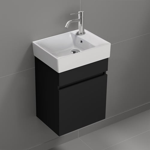 Small Vanity, Black, Modern, 16 Inch Nameeks MINI17