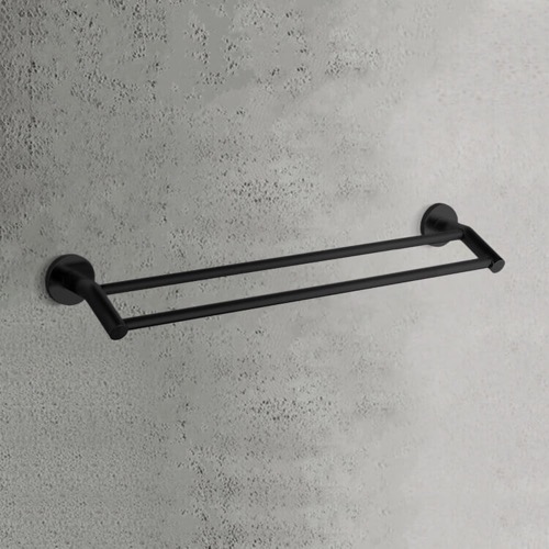 Double Towel Bar, 25 Inch, Matte Black Nameeks NCB102