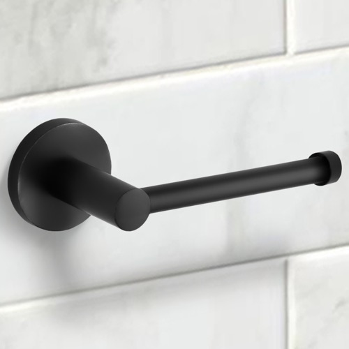 Modern Matte Black Toilet Paper Holder Nameeks NCB52