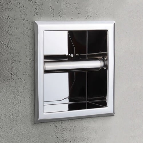 Chrome Steel Recessed Toilet Paper Holder Nameeks NFA011