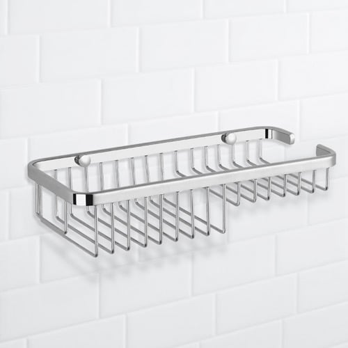 Wall Mounted Chrome Wire Shower Basket Nameeks NFA020