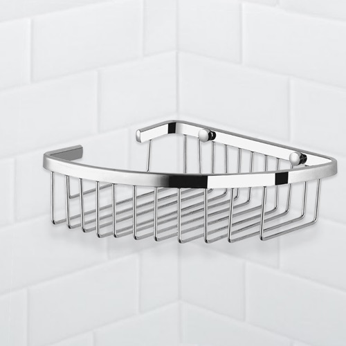Chrome Corner Wire Shower Basket Nameeks NFA022