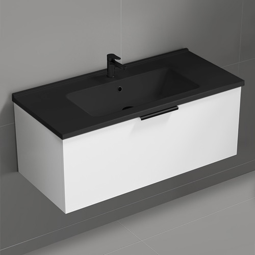 Wall Mounted Bathroom Vanity, Modern, 40 Inch Nameeks BODRUM104