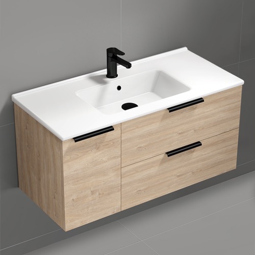 Wall Mounted Bathroom Vanity, Modern, 40 Inch Nameeks BODRUM117