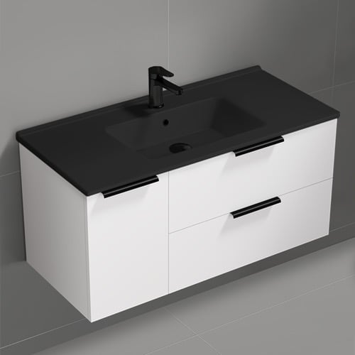 Wall Mounted Bathroom Vanity, Modern, 40 Inch Nameeks BODRUM127
