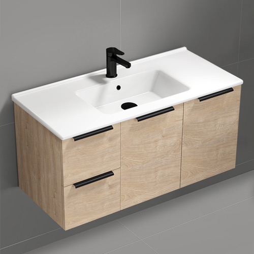 Wall Mounted Bathroom Vanity, Modern, 40 Inch Nameeks BODRUM135