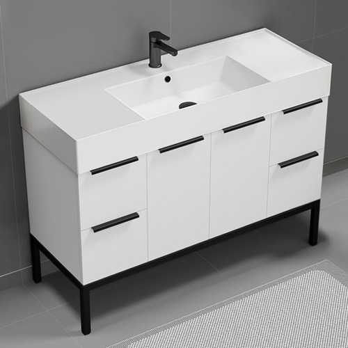 Modern Bathroom Vanity, 48 Inch, Free Standing Nameeks DERIN1023